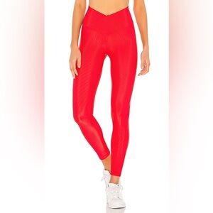 Beach Riot Leggings Cara Rib in Red Large